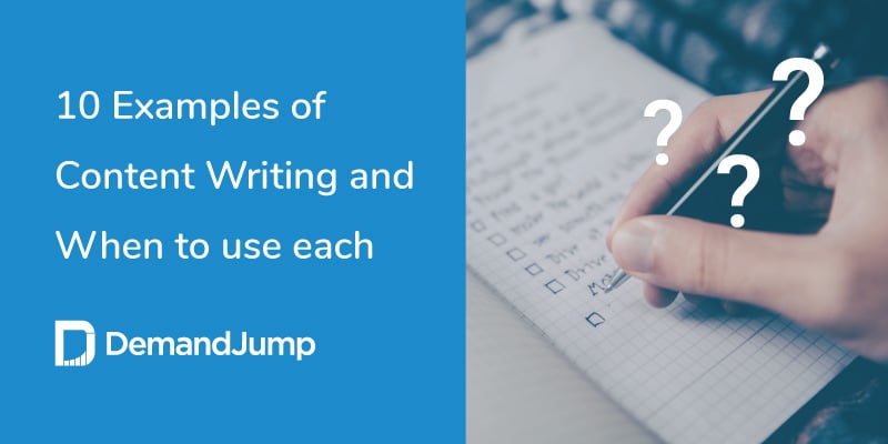 Examples of Content Writing and When to use each