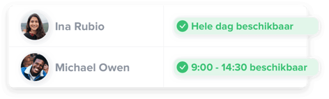 Beschikbaarheid doorgeven