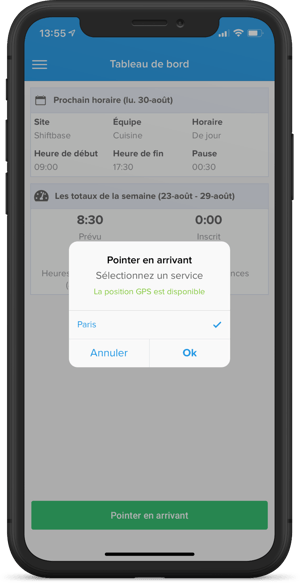 S'enregistrer avec l'appli mobile