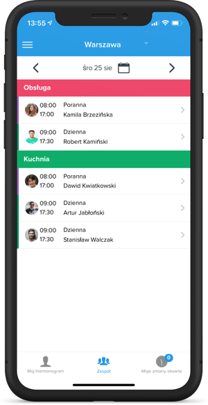 Mobile Grafik pracy