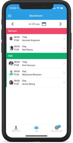 Mobile Schemaläggning