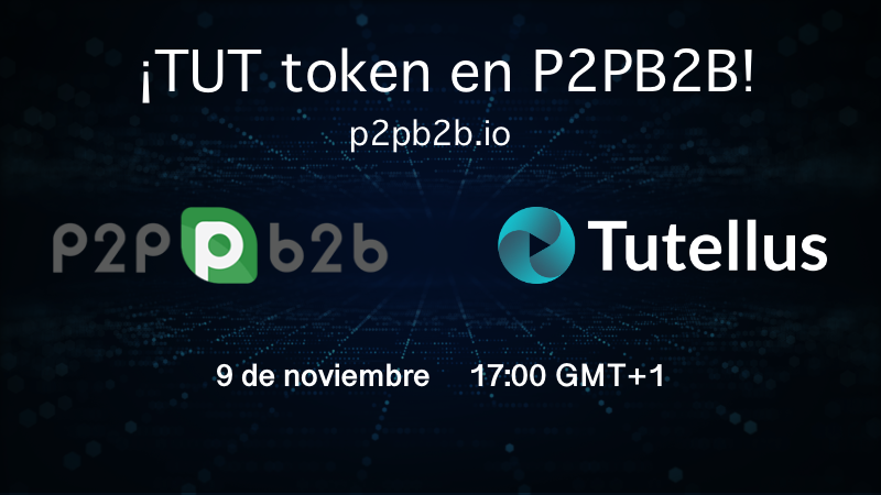 El TUT, listado en P2PB2B (Exchange europeo) desde el 9nov