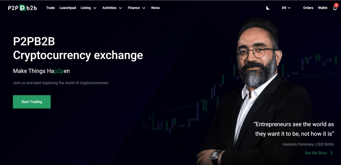 TUT, listed on P2PB2B (european Exchange) since Nov 9th
