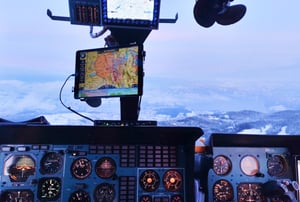 KA32 EFB holder with mountain view