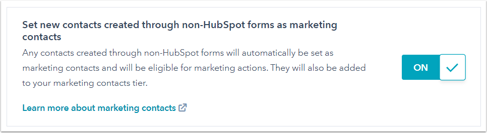 hubspot marketing contacts