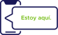 Icono de notificación con un mensaje que dice, estoy aquí