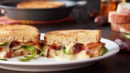 Spicy Grilled Cheese with Medjool Dates, Prosciutto, Arugula & Serrano