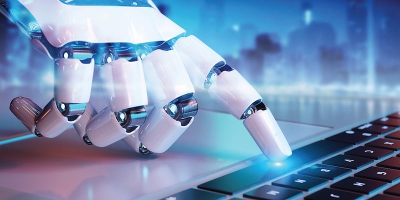 Robot Hand Pressing the Space Bar