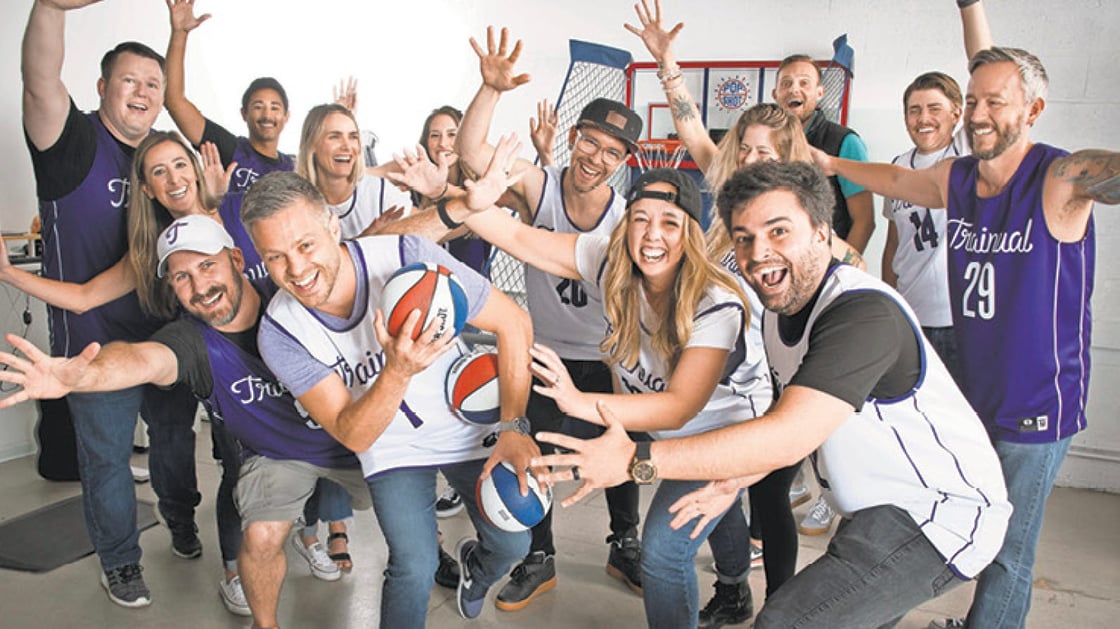 Our team celebrating our award in AZ Central!