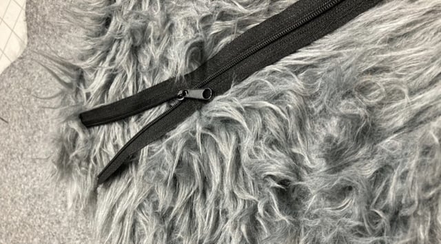 how to sew a zipper faux fur minky plush