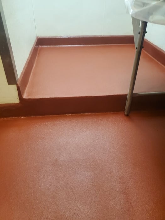 Red Commercial Kitchen Floor