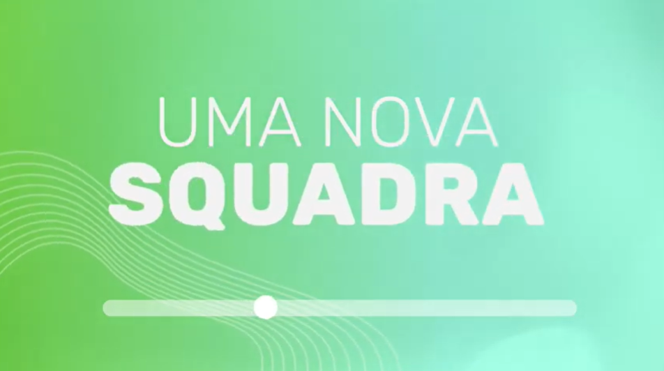Vídeo de lançamento da nova marca Squadra Digital. Quadro com botão de play no centro do vídeo e com a frase Uma nova Squadra.