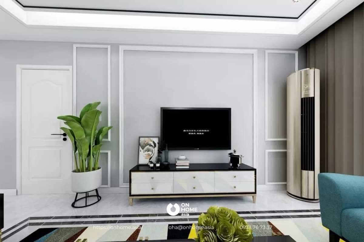 Kệ tivi phòng khách thiết kế đơn giản hiện đại