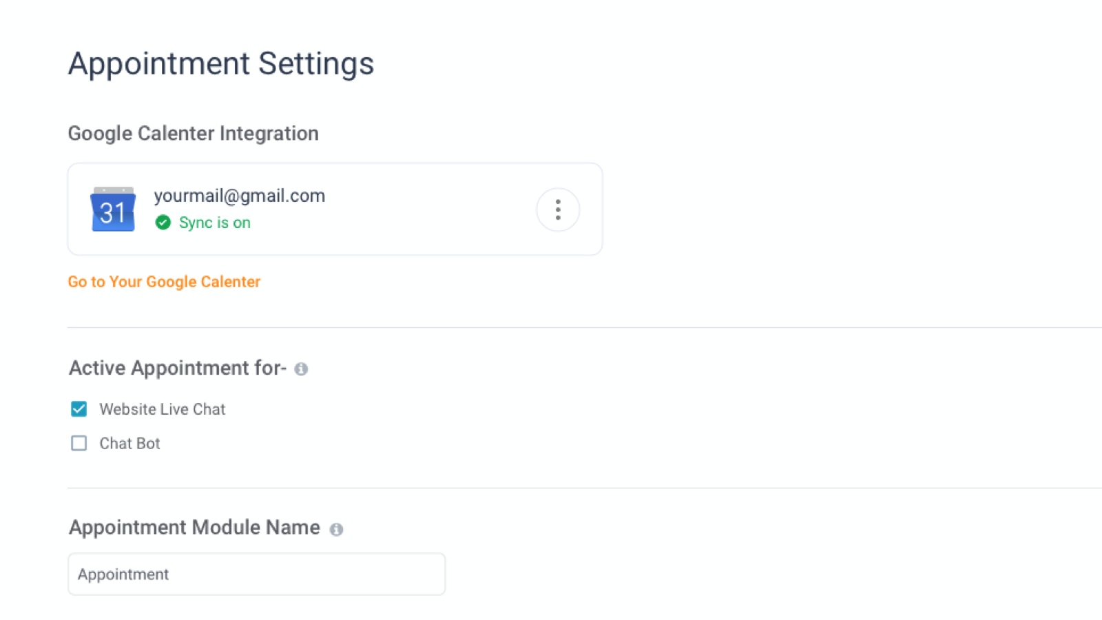 Allow prospects to book meetings instantly inside chat messenger