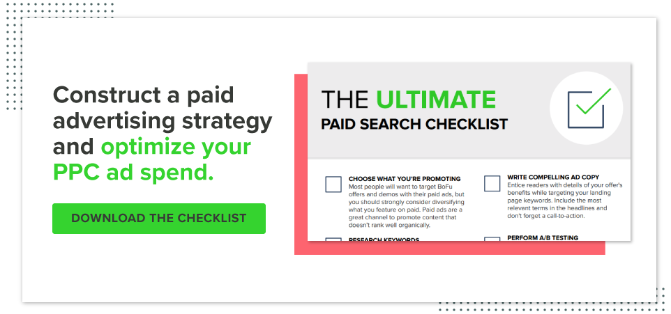 Check out our paid search checklist