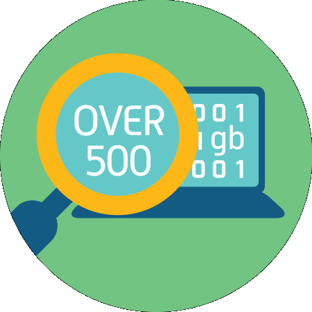 Over 500 GB
