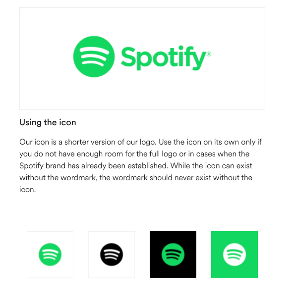 Spotify brand style guide 2