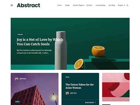 Modern and Unique Design for Magazine and Blog Website