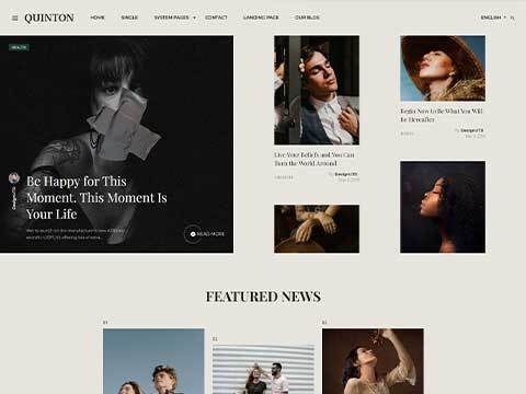 Modern and Unique Design for Magazine and Blog Website