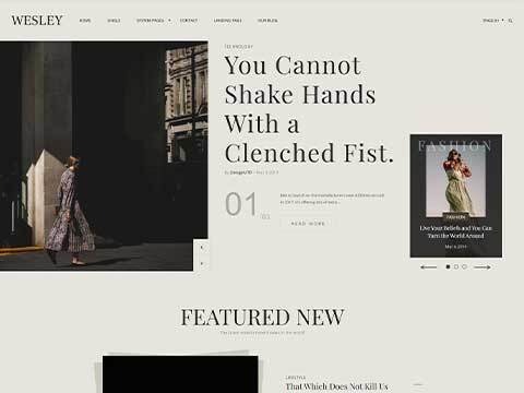 Modern and Unique Design for Magazine and Blog Website