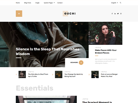 Modern and Unique Design for Magazine and Blog Website