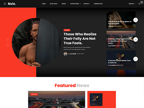 Modern and Unique Design for Magazine and Blog Website