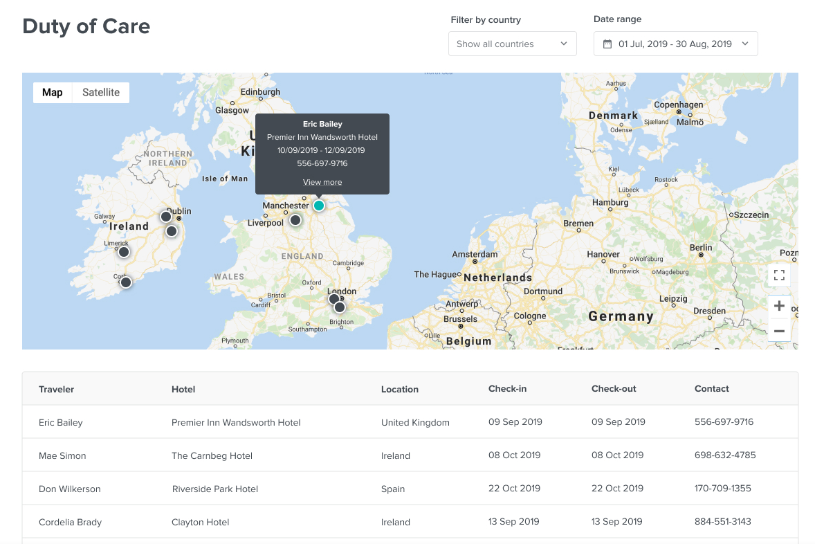 duty of care map