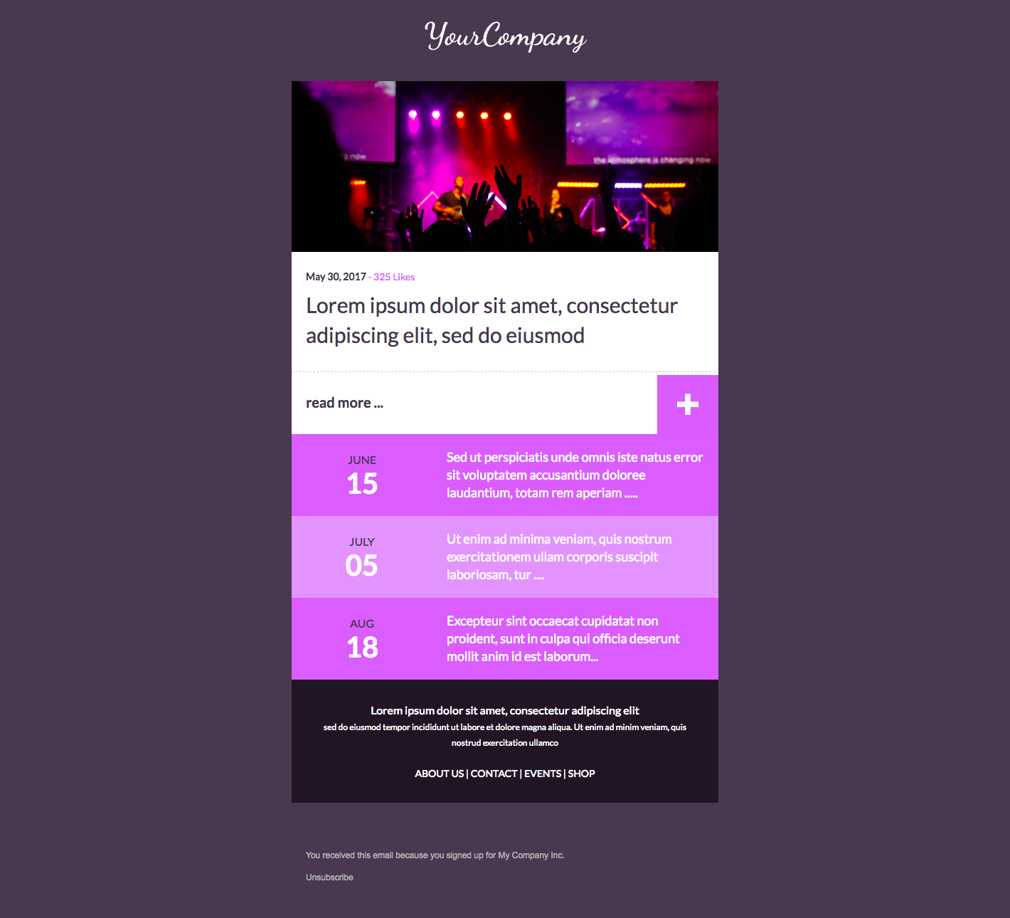 Newsletter template example