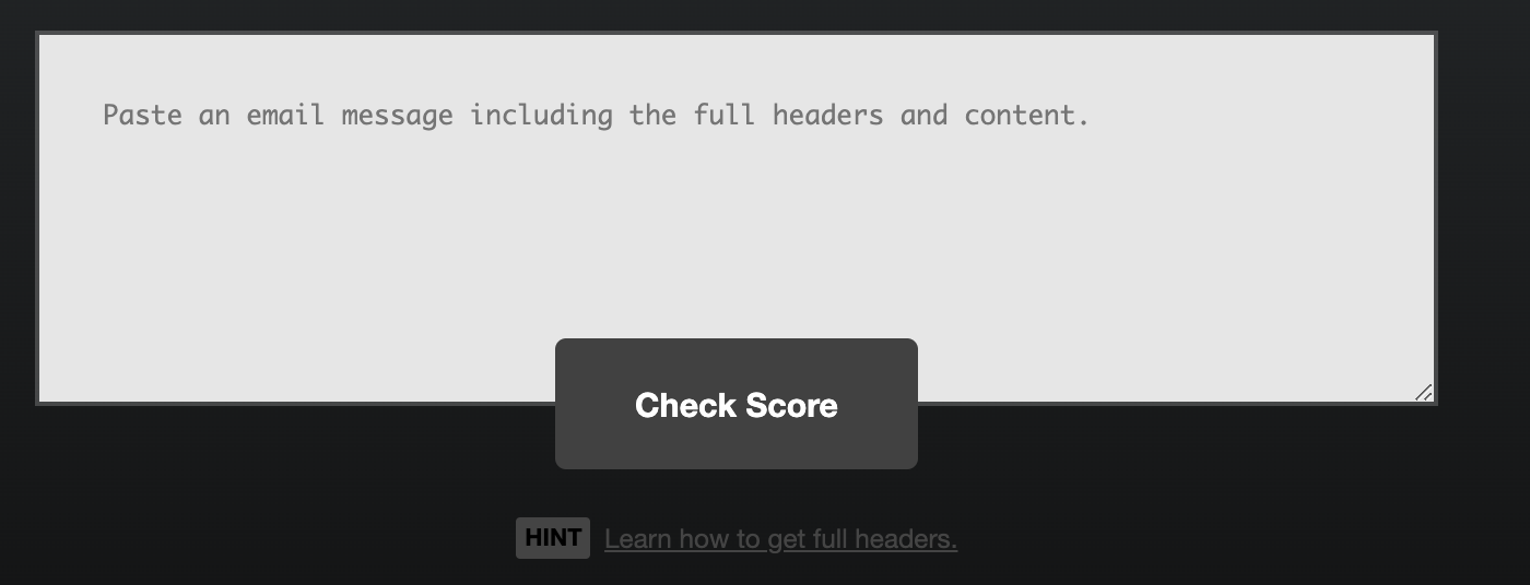SpamCheck search and check