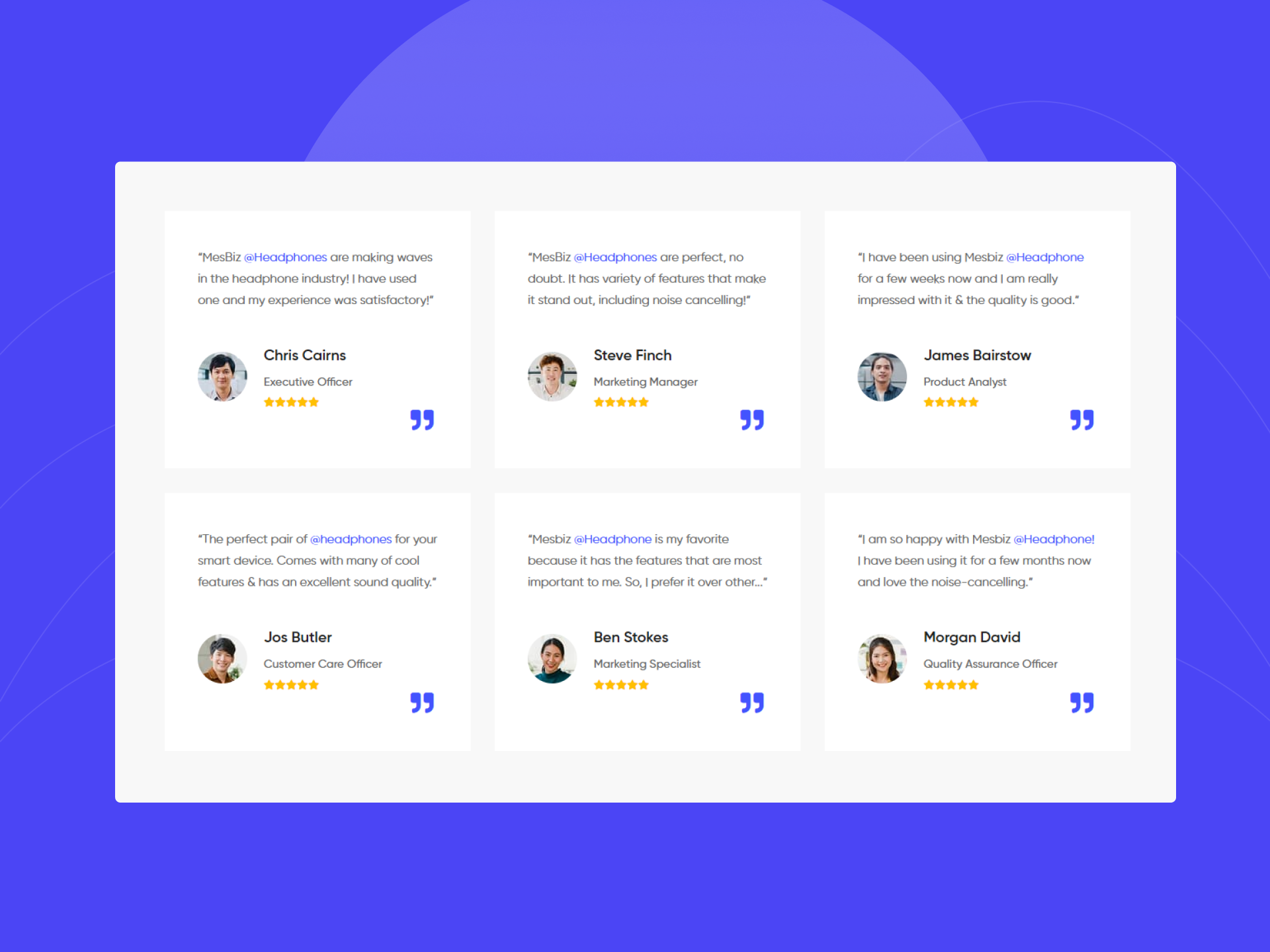 Customer Testimonial Module