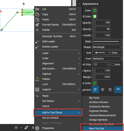 Adding Tool Sets to a New Tool Chest in Revu