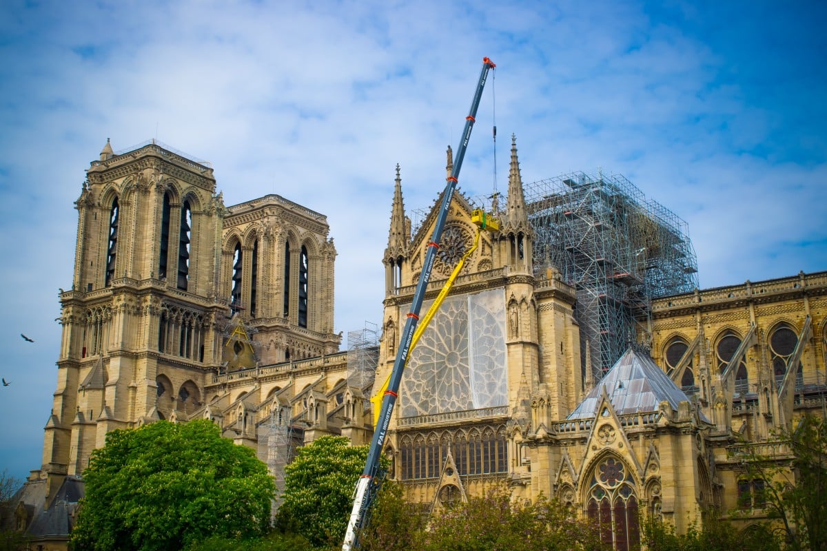Notre Dame Cathedral under construction