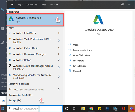Searching for the Autodesk Desktop App on Windows - Autodesk Software