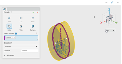 Three-dimensional modeling in SOLIDWORKS xDesign.