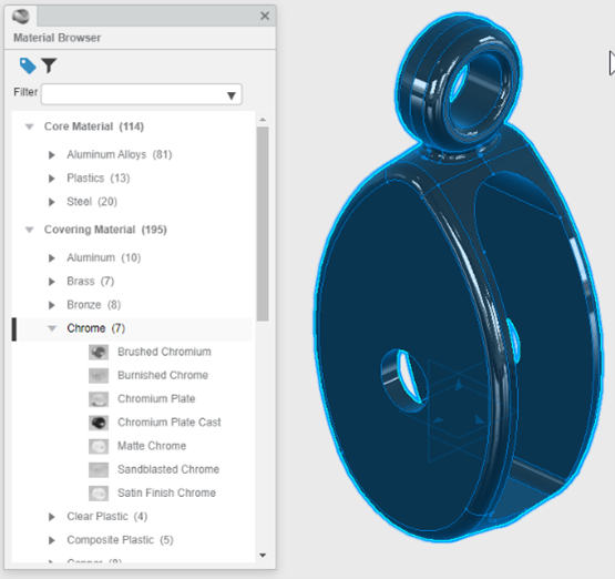 A colored wench model in SOLIDWORKS xDesign