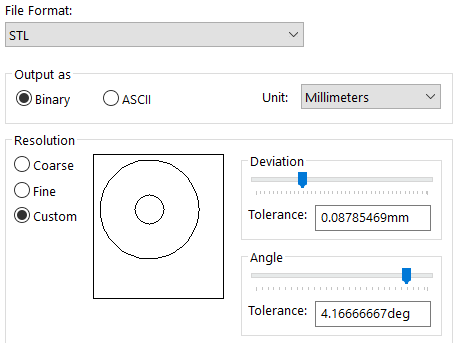 STL File Format Interface