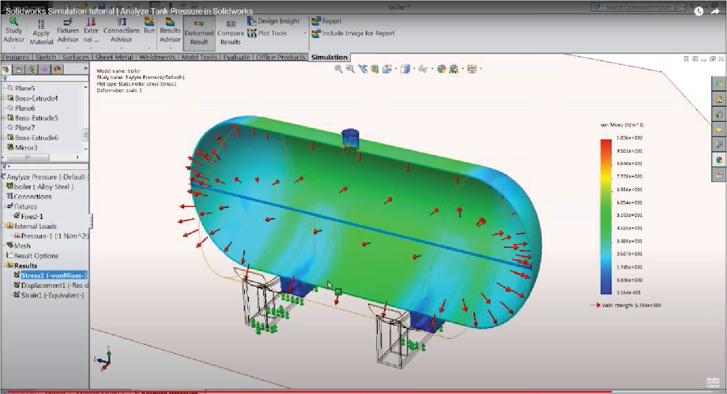 An Image depicting SOLIDWORKS Simulation - TPM