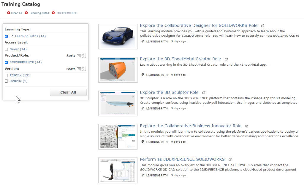 The 3DEXPERIENCE platforms Training Catalog