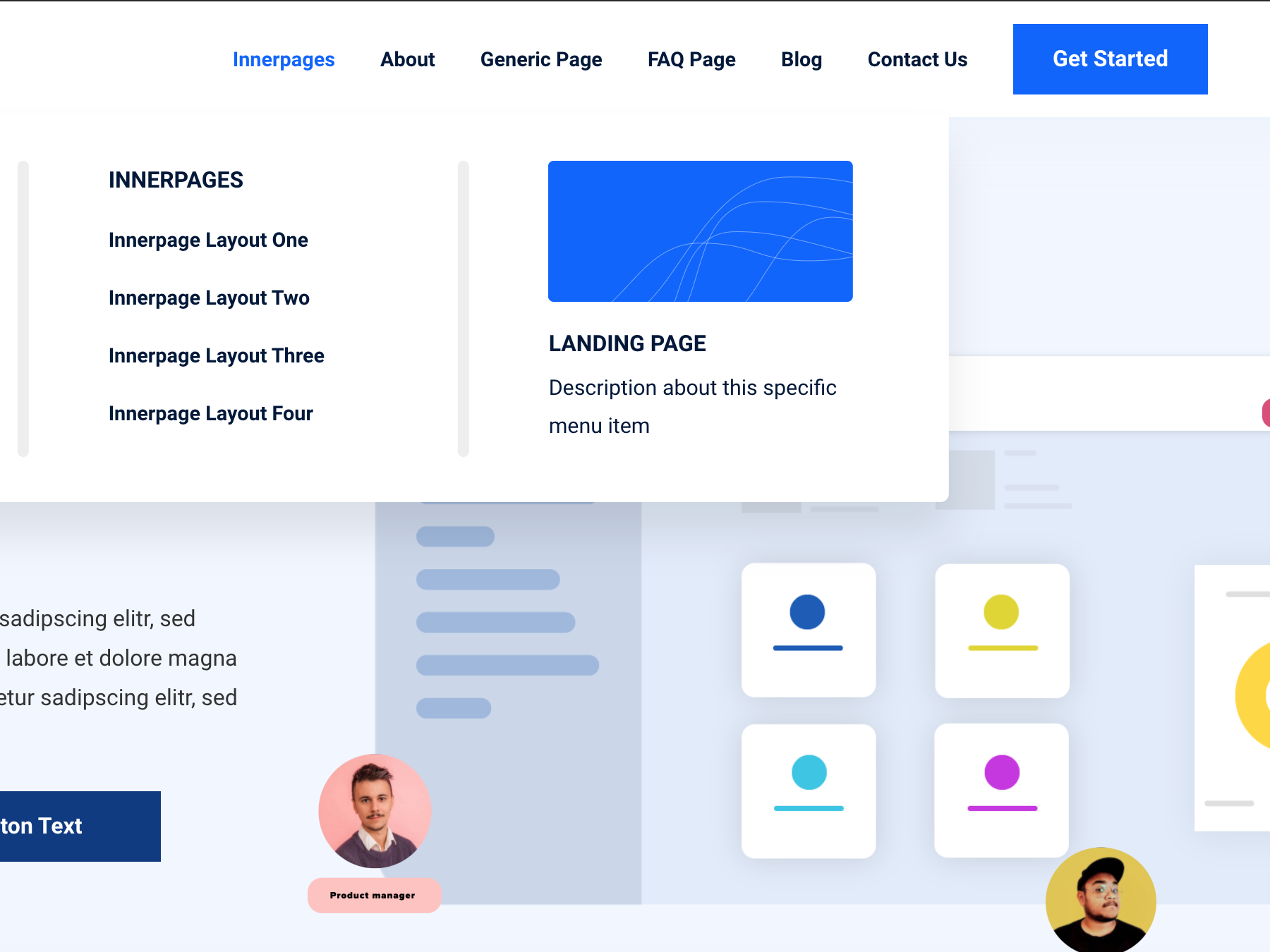 Customizable Mega Menu