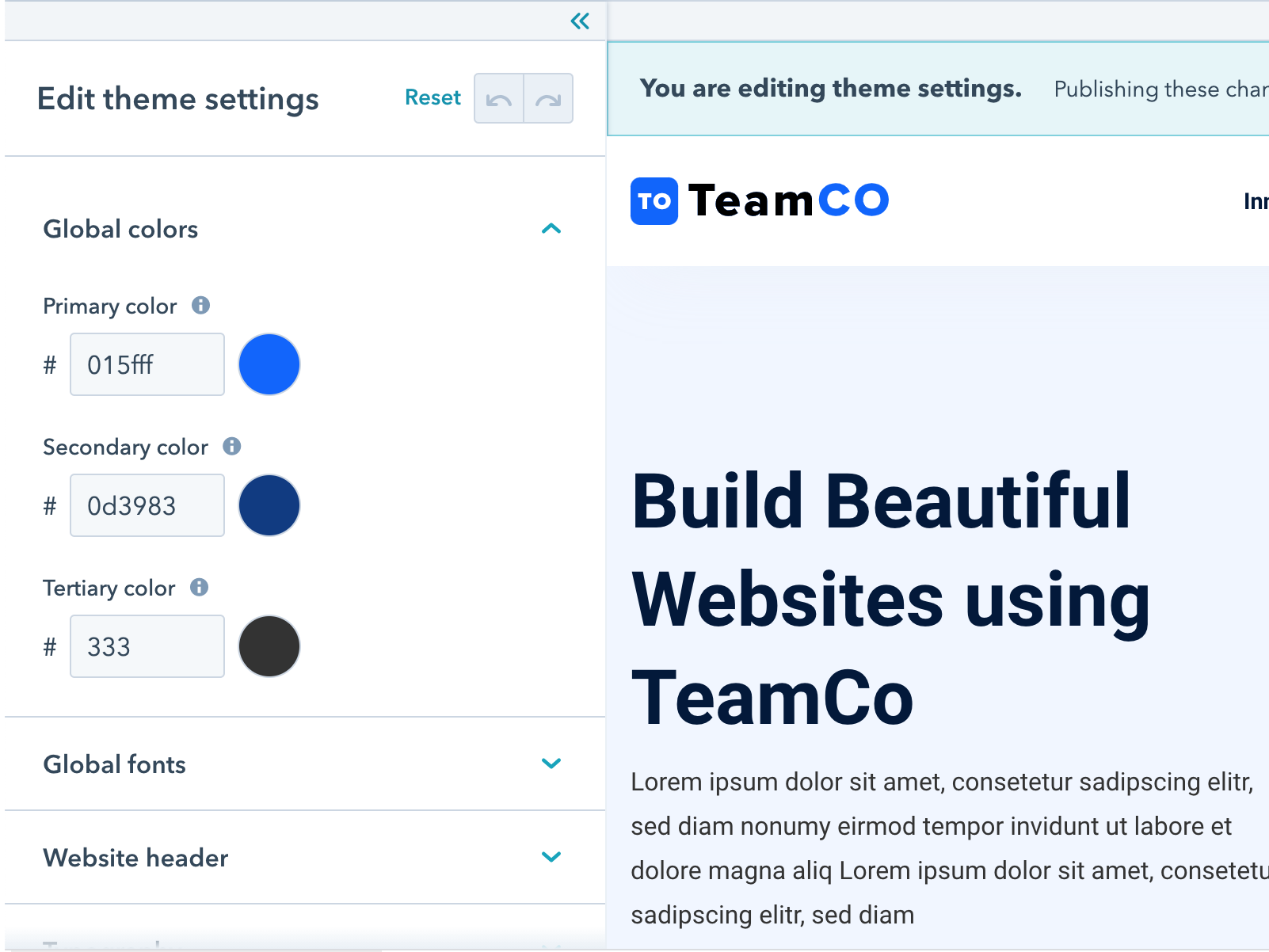 Powerful Theme Settings