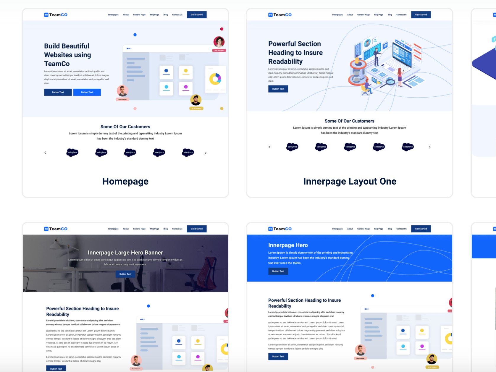 Prebuilt Page Templates