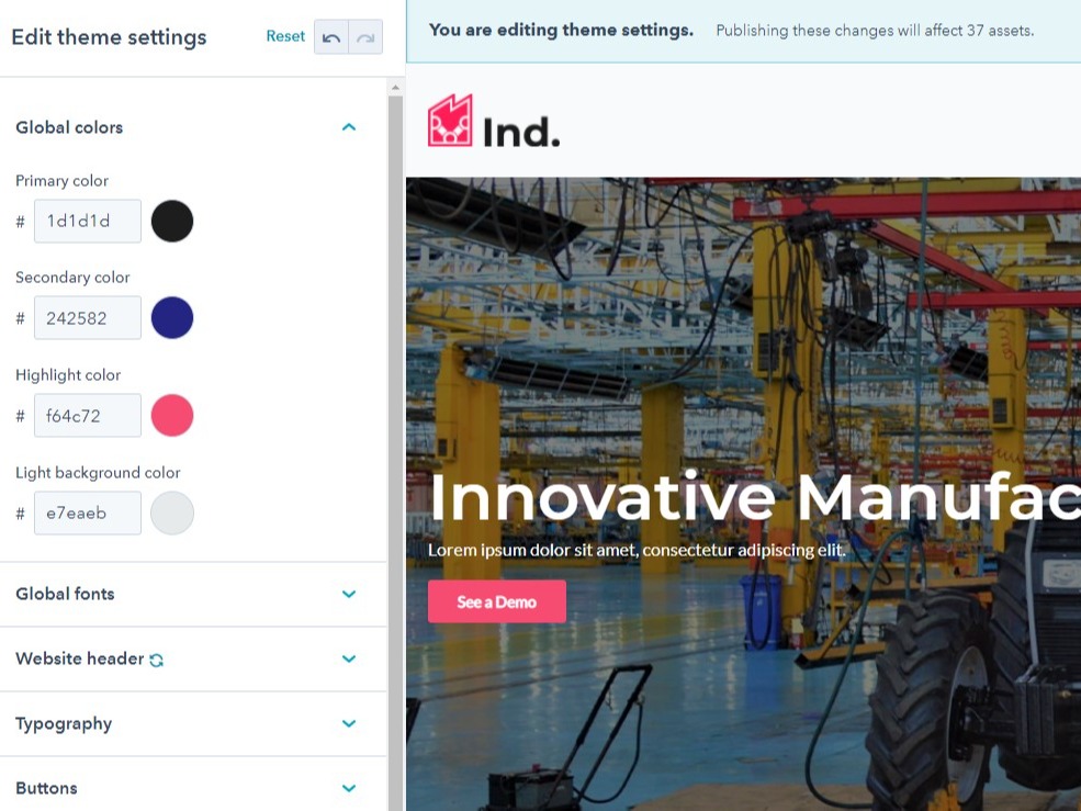 Powerful Theme Settings
