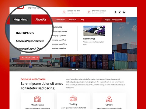 Customizable Mega Menu