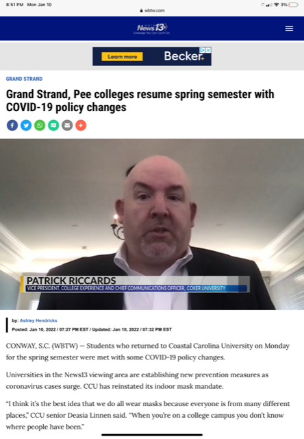 covid colleges spring 2022