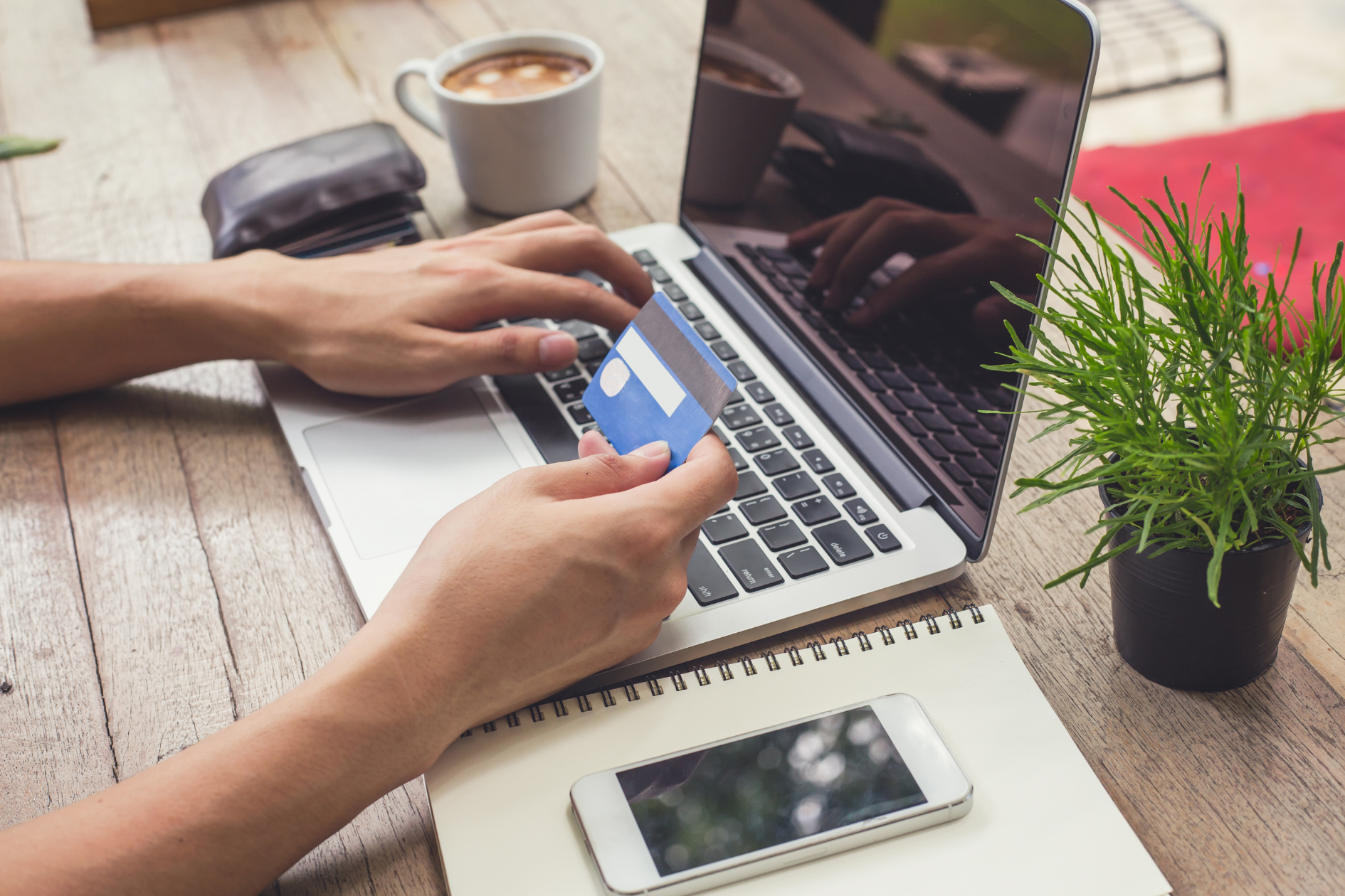 Paying for an online purchase with a bank card