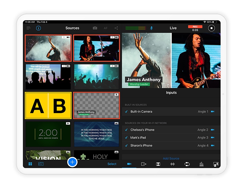 get audio from a second camera in switcher studio