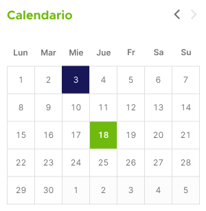 Ilustración de un calendario mensual