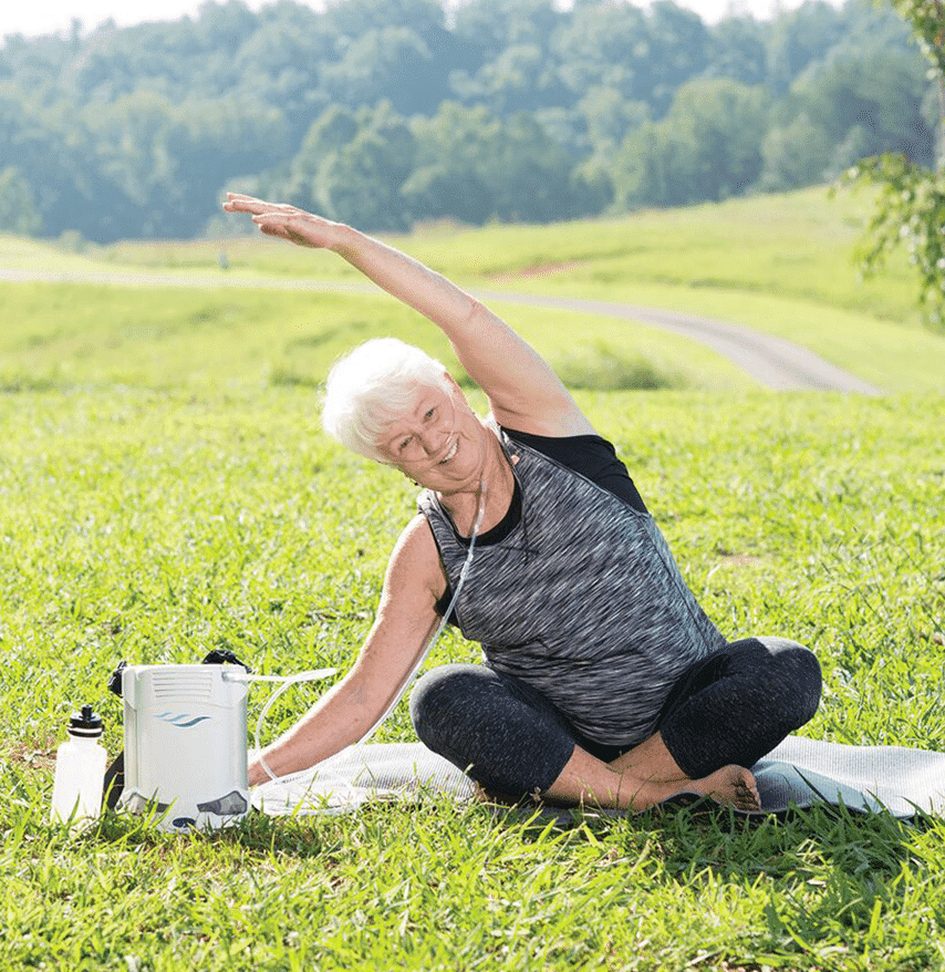 Woman practicing yoga