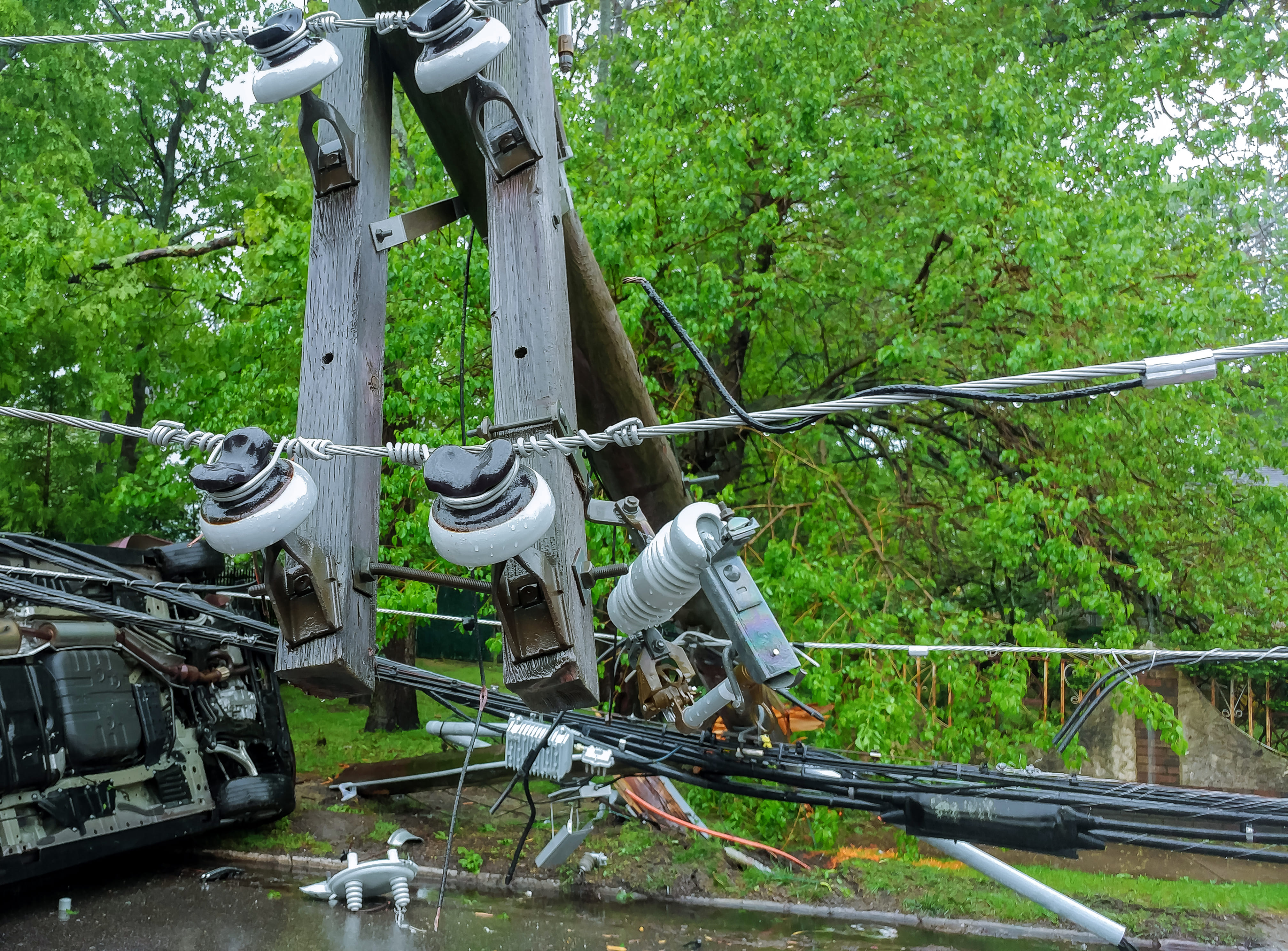 Downed power lines