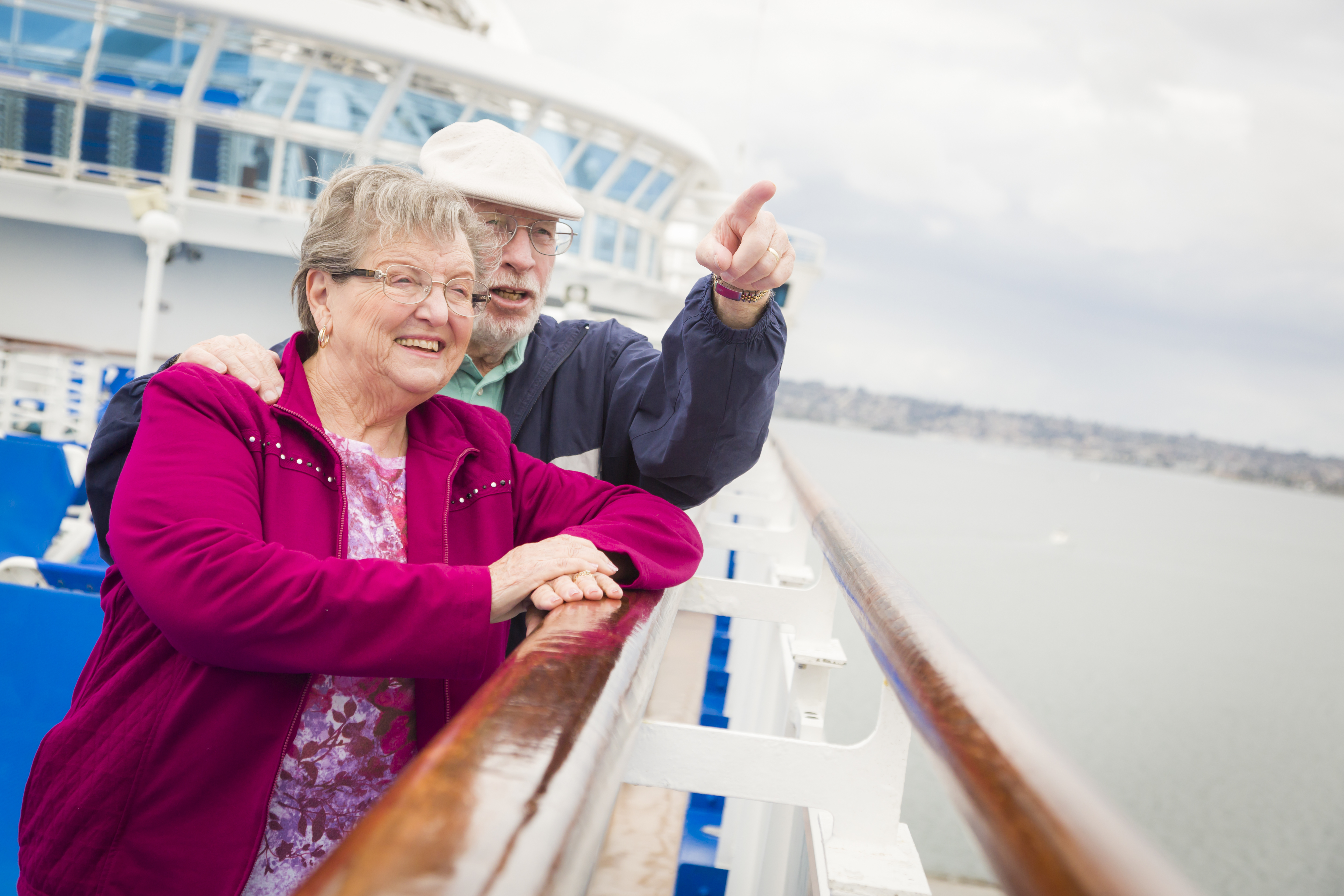 Man and woman on cruise ship.